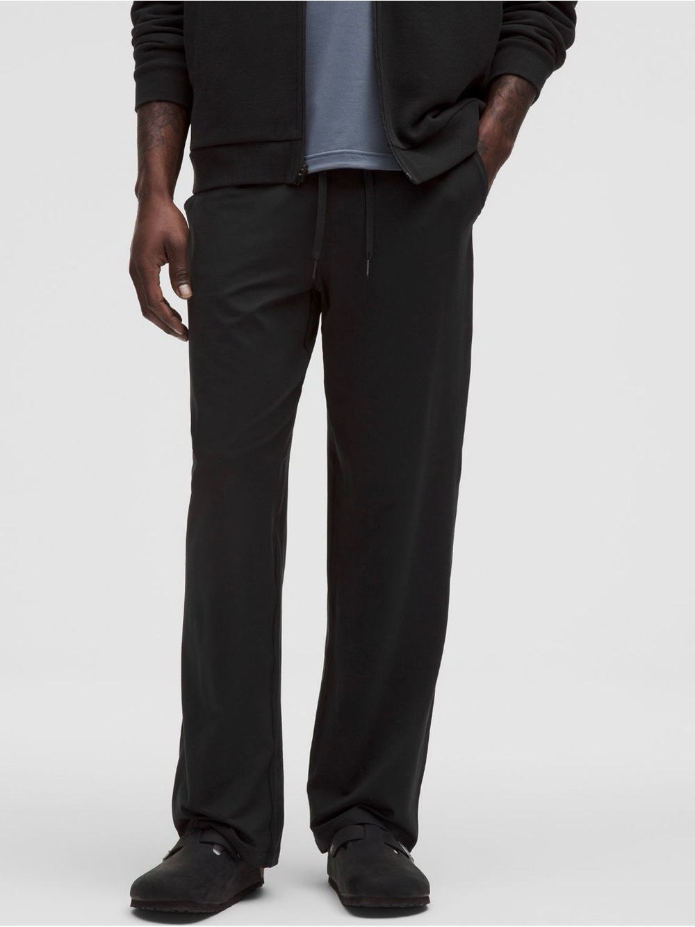 Lululemon Men's Black Lounge Drawstring Joggers - Large